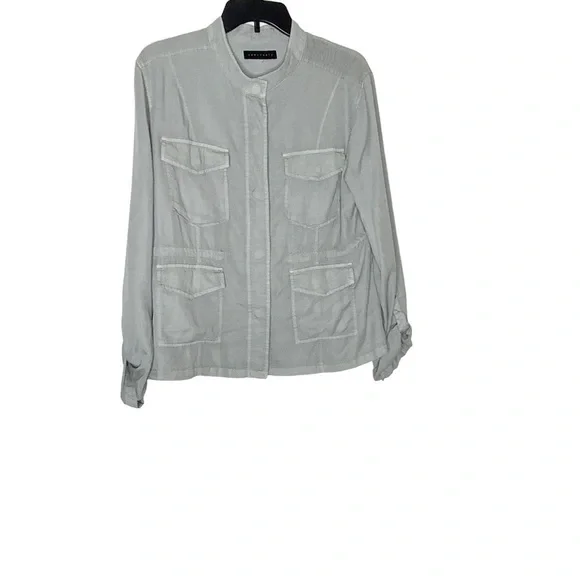 SANCTUARY long sleeve safari jacket with front pockets. Size M - Picture 4 of 8